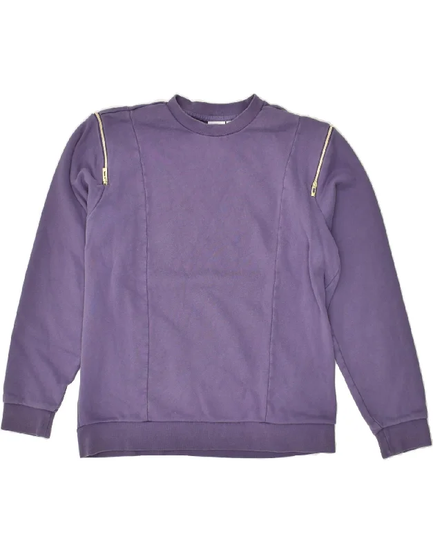 ADIDAS Womens Sweatshirt Jumper UK 14 Medium Purple Cotton Hoodie with Ribbed Cuffs Snug Fit Comfort ADIDAS Womens Sweatshirt Jumper UK 14 Medium Purple Cotton Hoodie with Ribbed Cuffs Snug Fit Comfort