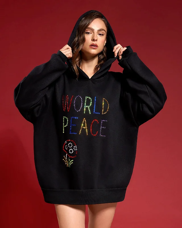 BB x Ashish World Peace Hoodie Hoodie with Zipper Versatile Modern