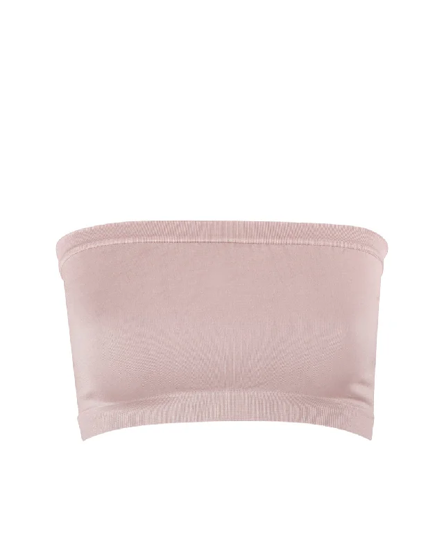 CAPTIVATING Bandeau Bra Top | Blush Sporty Wireless Bra