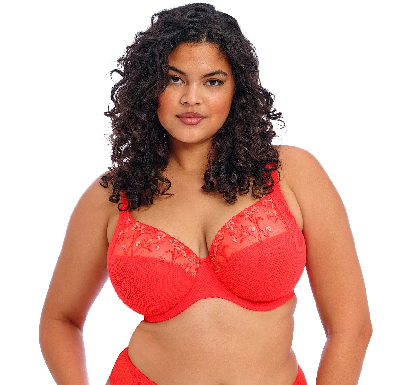 Charley EL4380 - Plunge Bra - FASHION Color - Salsa Red Adjustable Bra Straps