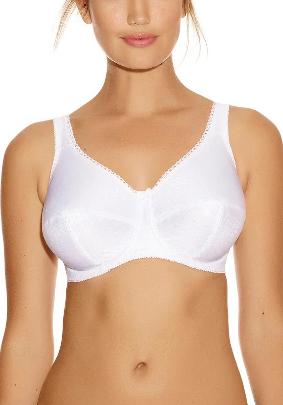 Fantasie Speciality Smooth Cup Bra, White Sexy Lace Bralette