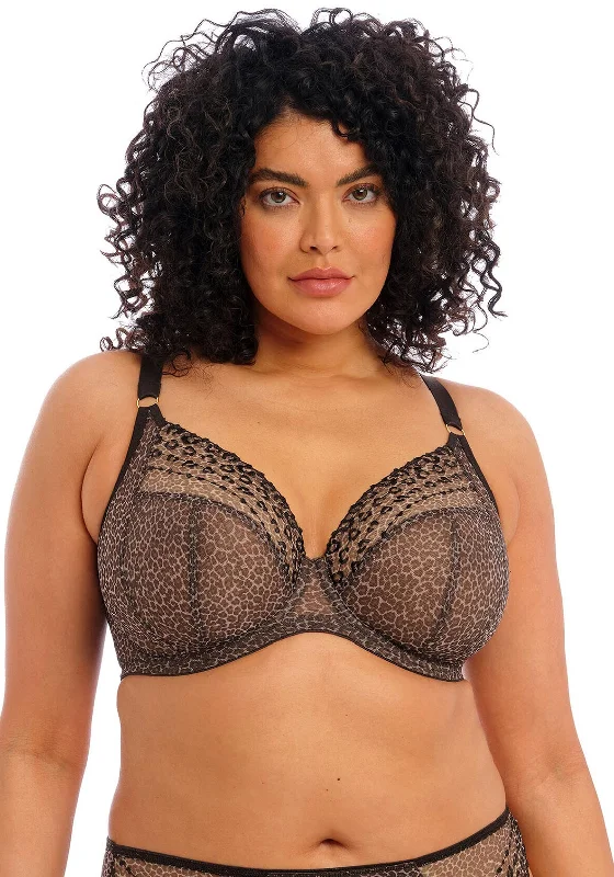 Elomi Matilda Plunge Bra, Leopard Print Soft Strapless Bra