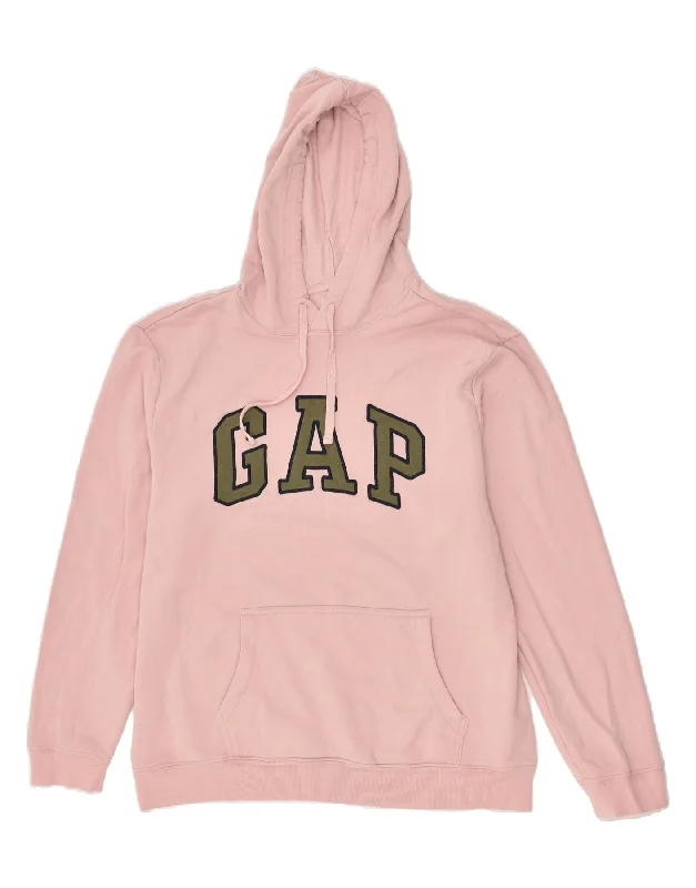 GAP Womens Graphic Hoodie Jumper UK 16 Large Pink Cotton Hoodie with Drawstring Waist Adjustable Fitted GAP Womens Graphic Hoodie Jumper UK 16 Large Pink Cotton Hoodie with Drawstring Waist Adjustable Fitted