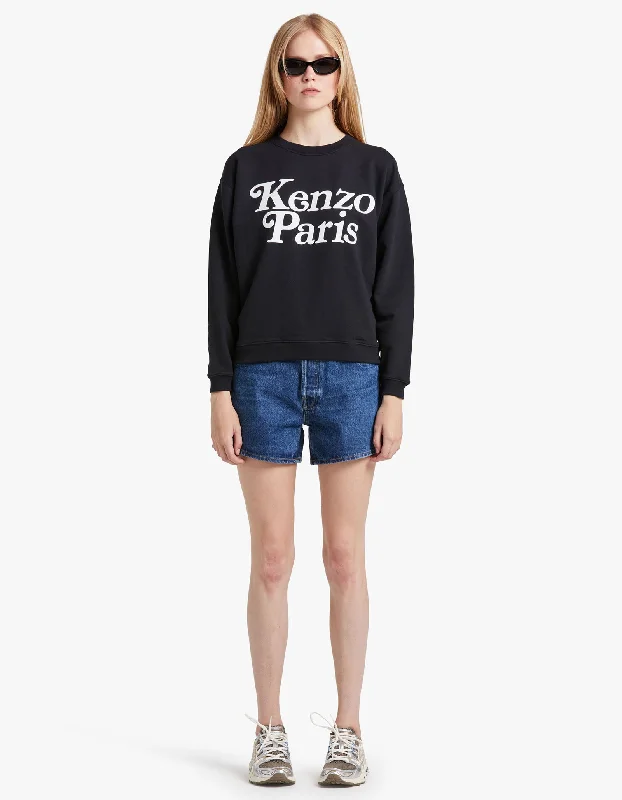 Kenzo Verdy Regular Sweatshirt - Black Hoodie with Cropped Fit Short Trendy