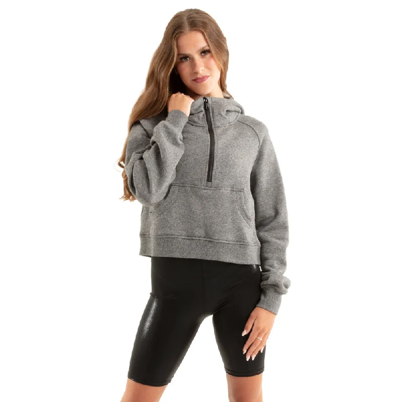 MoveU Half-Zip Hoodie Sweatshirt Hoodie Dress Longline Feminine