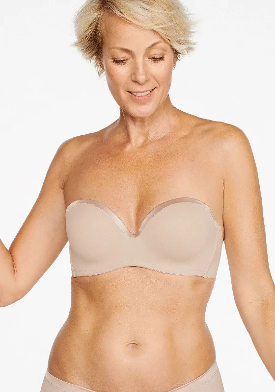 Naturana Multiway Underwired Strapless Bra, Light Beige High-Cut Bra Design