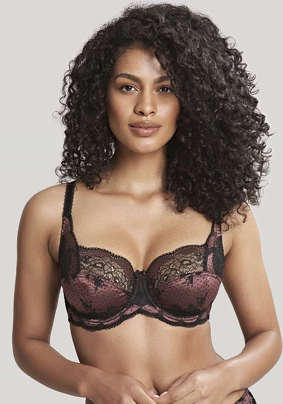 Panache Clara Full Cup Bra, Black Fig Adjustable Comfort Bra