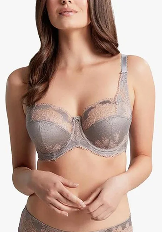 Panache Clara Full Cup Bra, Opal Grey Full Coverage Bralette