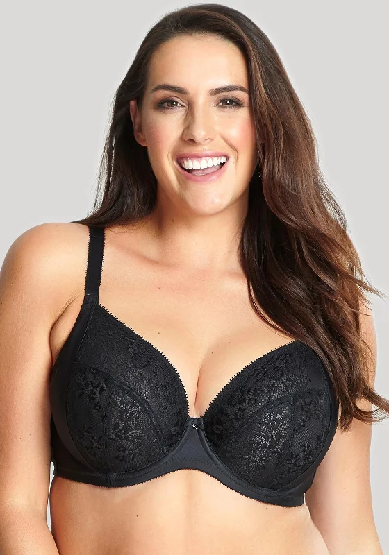 Sculptresse by Panache Roxie Plunge Bra, Black Supportive Wireless Bra