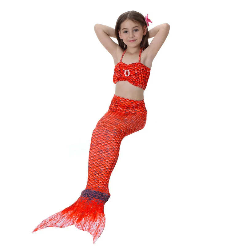 Fancydresswale Mermaid swimming costume bikini for Girls- Red Lace-Detail Bikini Set