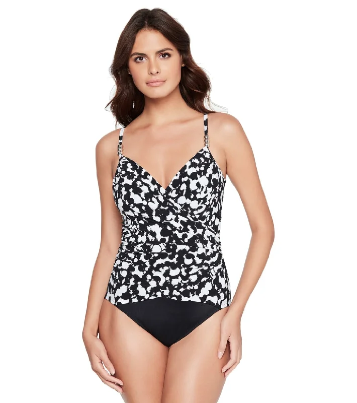 Magicsuit by Miraclesuit Women's Hot Spot Louise One Piece Swimsuit Black/White Sleek Full Coverage