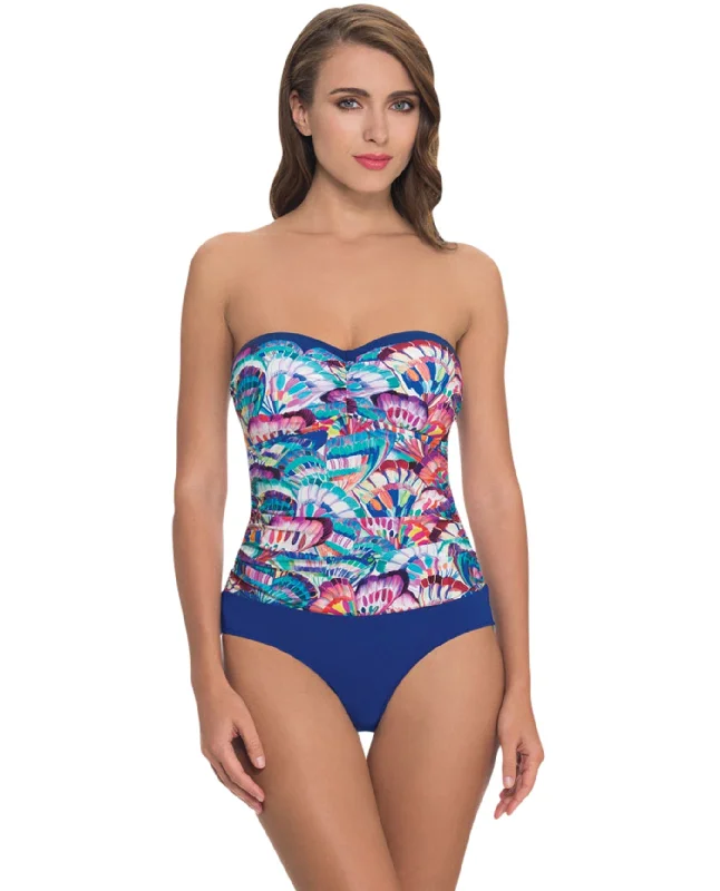 Profile By Gottex Madame Butterfly Bandeau One Piece Swimsuit Bold Swimsuit Design