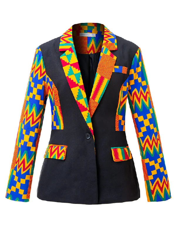 African Kente Print Jacket Mesh Jacket Canvas Jacket Denim Jacket