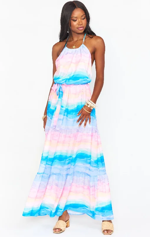 Isabella Maxi Dress ~ MUmaid Waves Trendy Ruffled Maxi Dress