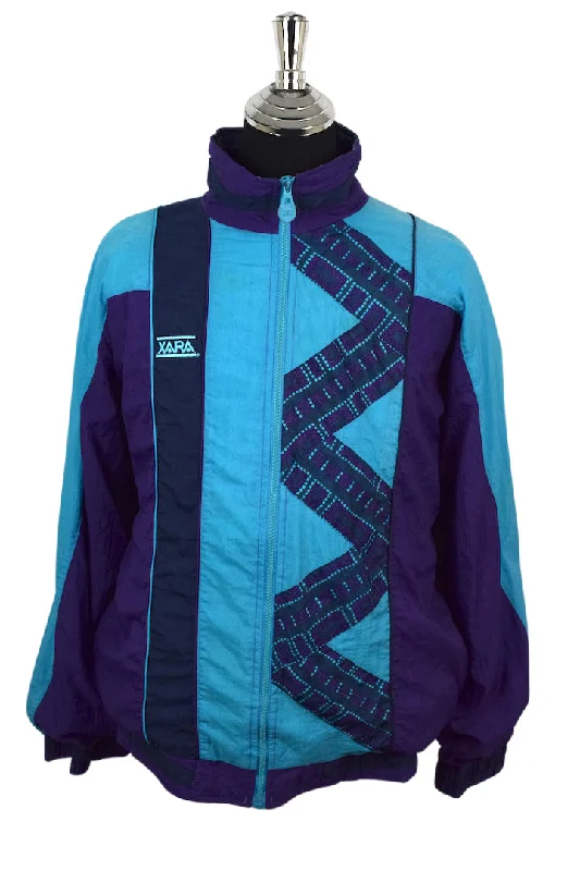 Purple and Blue Spray Jacket Belted Jacket Elasticated Jacket Padded Jacket