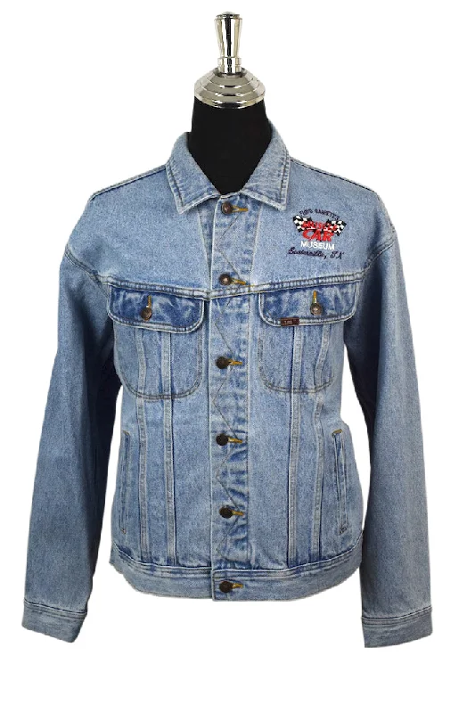 Muscle Car Museum Denim Jacket Notch Collar Jacket Peter Pan Collar Jacket Cowl Neck Jacket