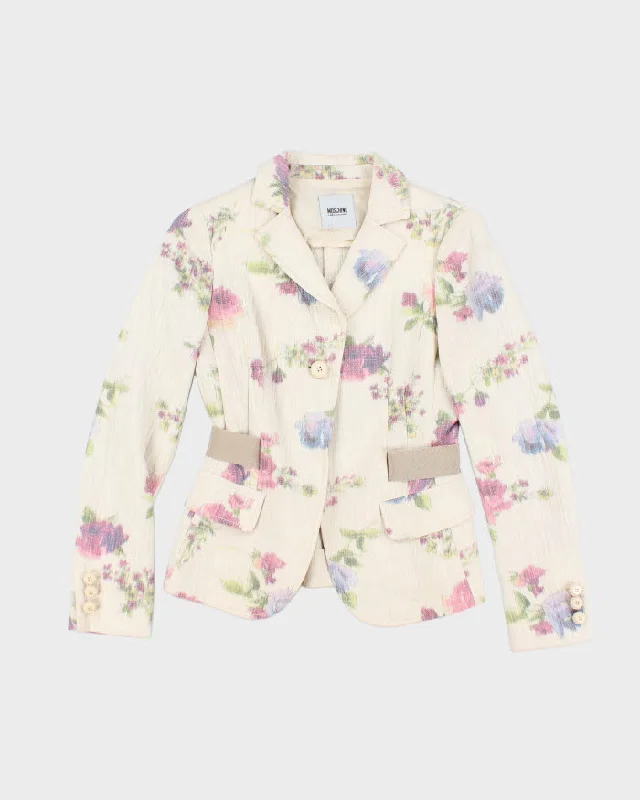 Moschino Floral Blazer Jacket - S Fleece Fabric Down Fabric Feather Fabric