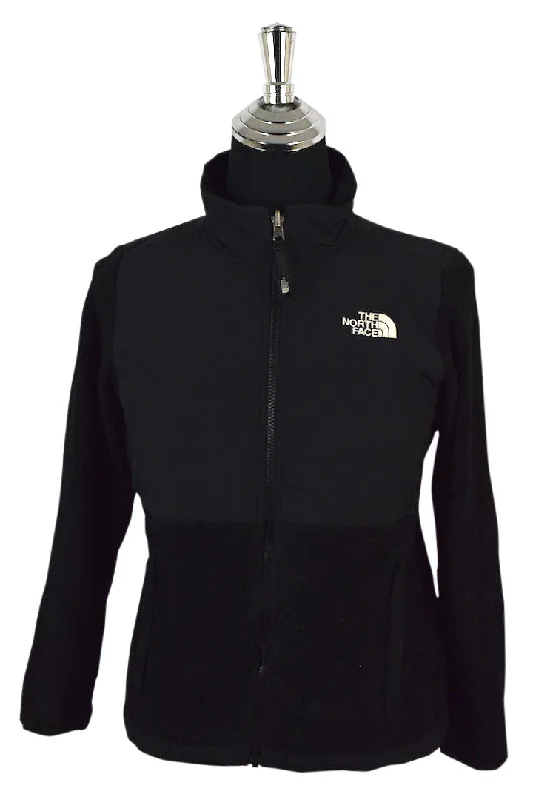 Ladies North Face Brand Fleece Jacket Welt Pockets Slit Pockets Flap Pockets