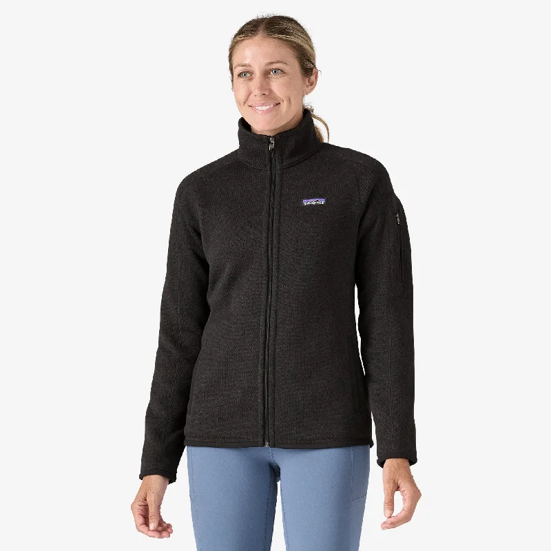 Patagonia Women's Better Sweater Fleece Jacket - BLACK Embroidered Jacket Appliqued Jacket Beaded Jacket