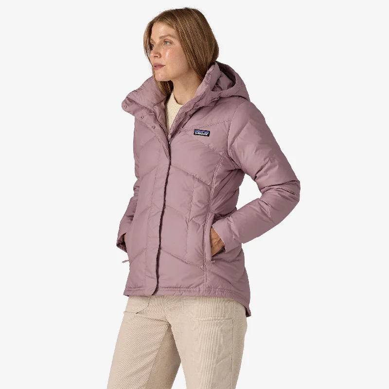 Patagonia Women's Down With It Jacket - STORMY MAUVE Notch Collar Peter Pan Collar Cowl Neck