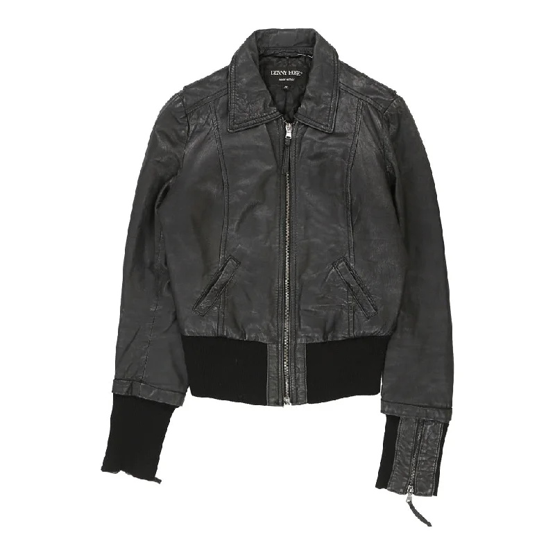 Pennyrose Jacket - XS Black Leather Insulated Jacket Fitted Jacket Loose Jacket