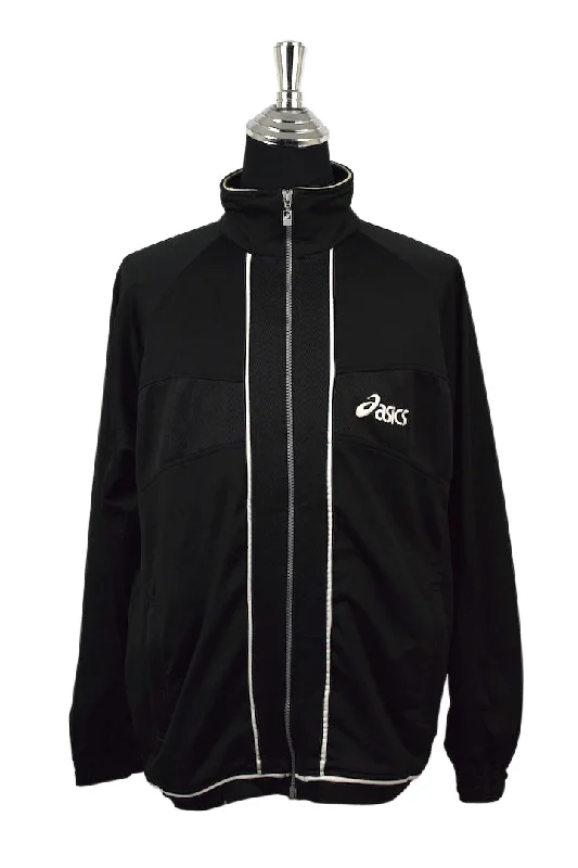 Asics Brand Track Jacket Front Pockets Side Pockets Patch Pockets