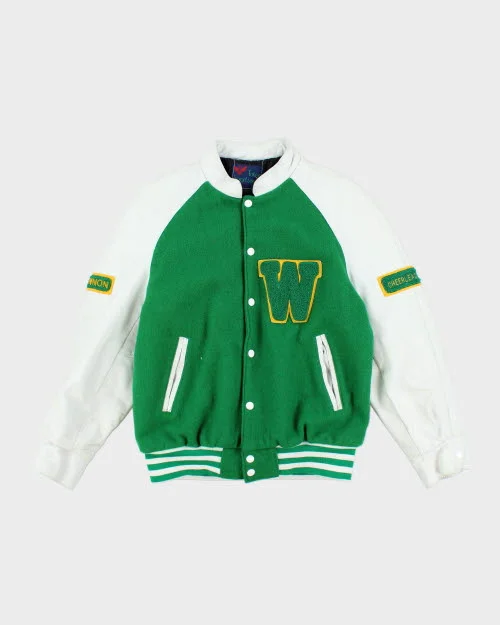 Vintage 80's Women's Embroidered Cheerleader Varsity Jacket - M Jersey Jacket Tulle Jacket Batik Jacket