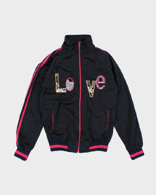 Y2k 00s Love Track Jacket - S Satin Jacket Silk Jacket Chiffon Jacket