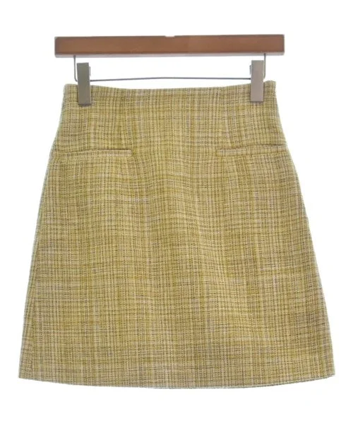 Lily Brown Mini skirts high slit skirt