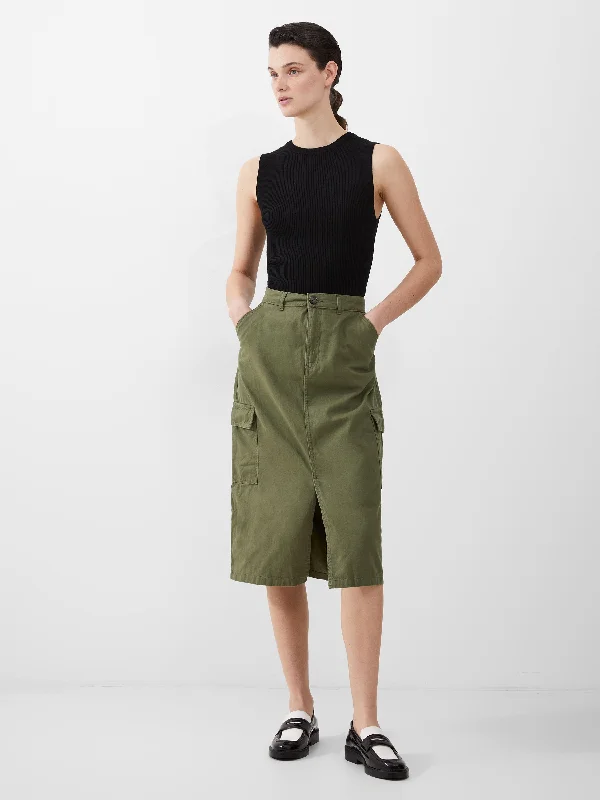 Cargo Midi Skirt cashmere skirt fine