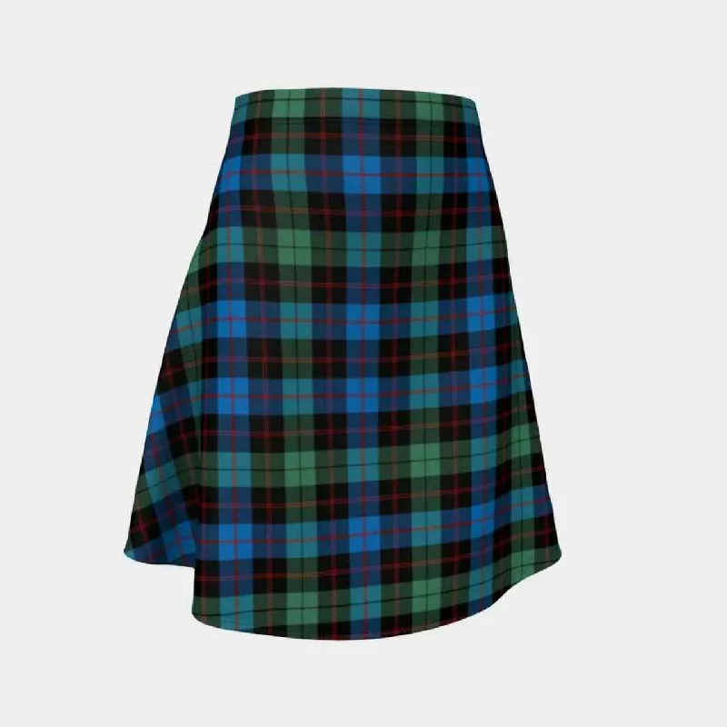 Guthrie Ancient Tartan Flared Skirt linen skirt light