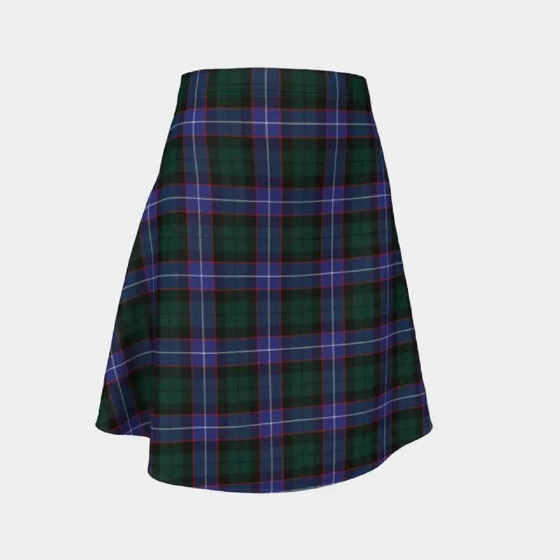 Guthrie Modern Tartan Flared Skirt cashmere skirt soft