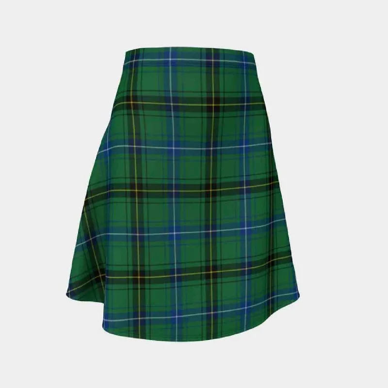 Henderson Ancient Tartan Flared Skirt ribbed skirt waist