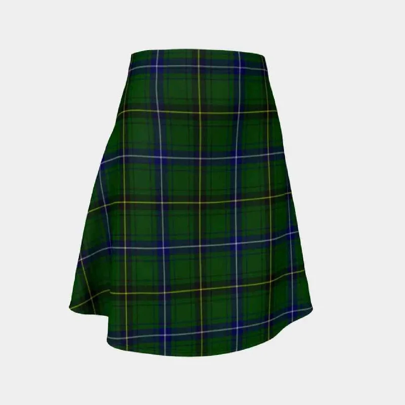 Henderson Modern Tartan Flared Skirt wool skirt thick