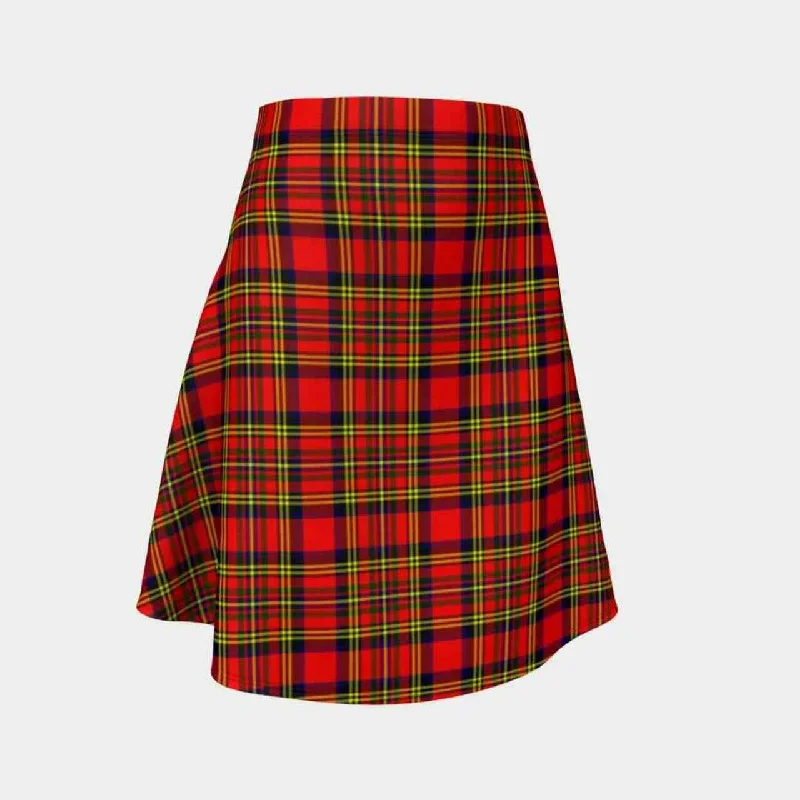 Hepburn Tartan Flared Skirt linen skirt natural