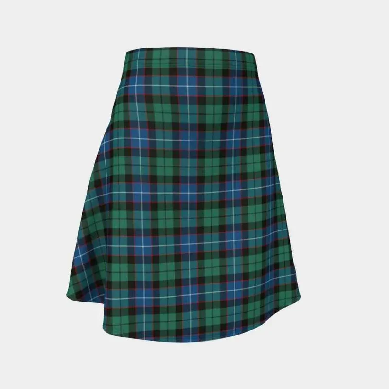 Hunter Ancient Tartan Flared Skirt velvet skirt plush