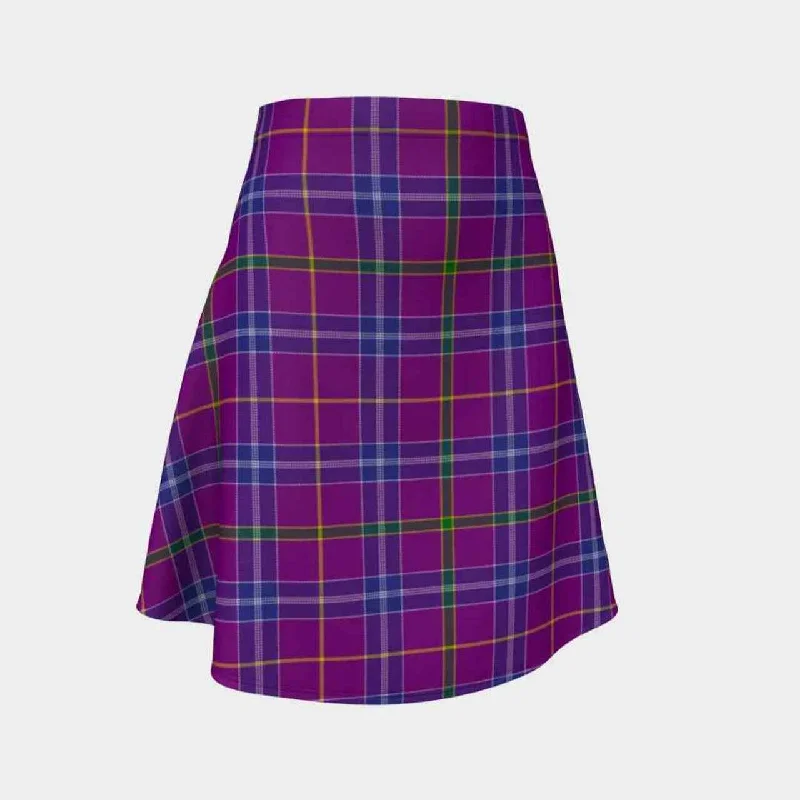 Jackson Tartan Flared Skirt spandex blend skirt