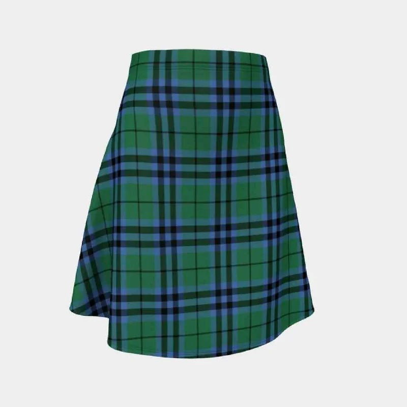 Keith Ancient Tartan Flared Skirt silk skirt elegant