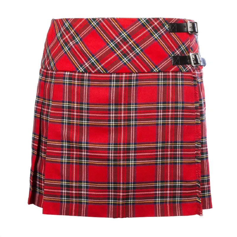 Ladies Tartan Billie Kilted Skirt Stewart Royal corduroy skirt cozy