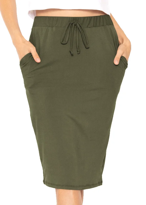 Oh So Soft Jogger Skirt with Pockets velvet skirt luxury