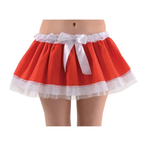 Red & White Christmas Tutu Skirt lace skirt delicate