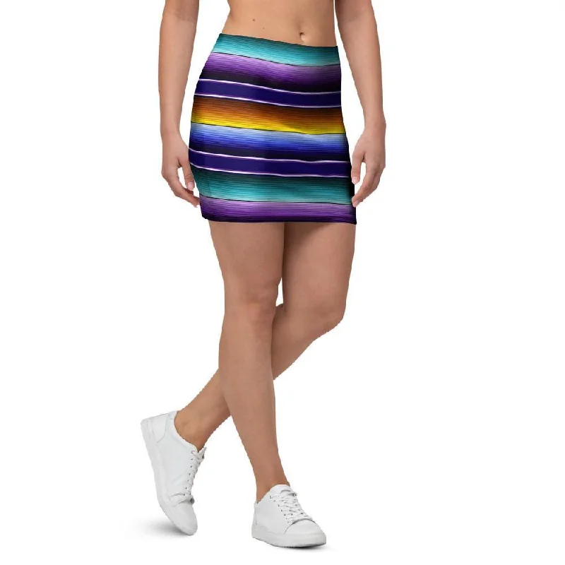 Serape Mini Skirt chiffon skirt lightweight