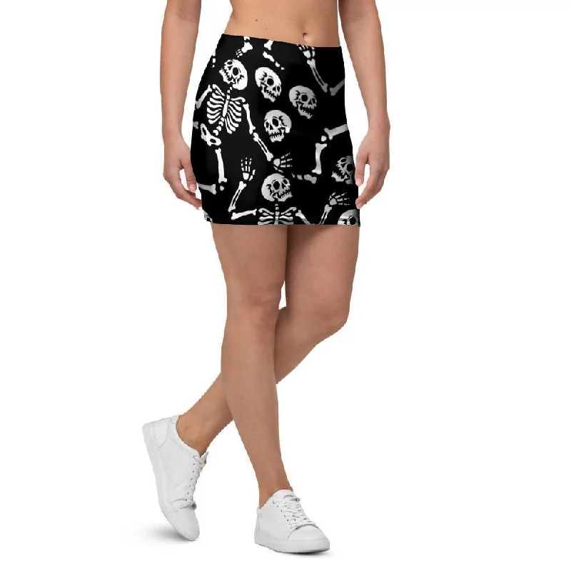 Skeleton Dancing Halloween Mini Skirt slim fit skirt