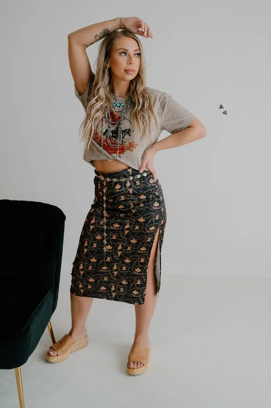 SLITASTIC SKIRT *HOWDY midi skirt versatile