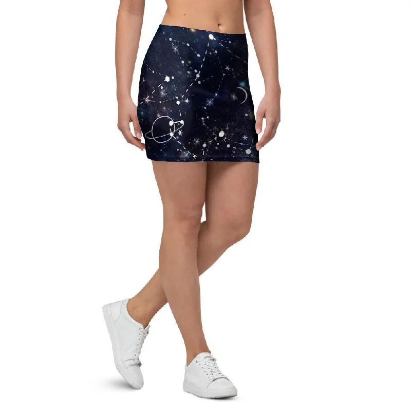 Star Constellation Galaxy Space Mini Skirt athletic skirt fit