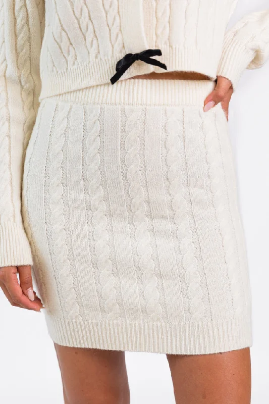 There's Always Hope Cable Knit Mini Skirt SALE satin skirt smooth